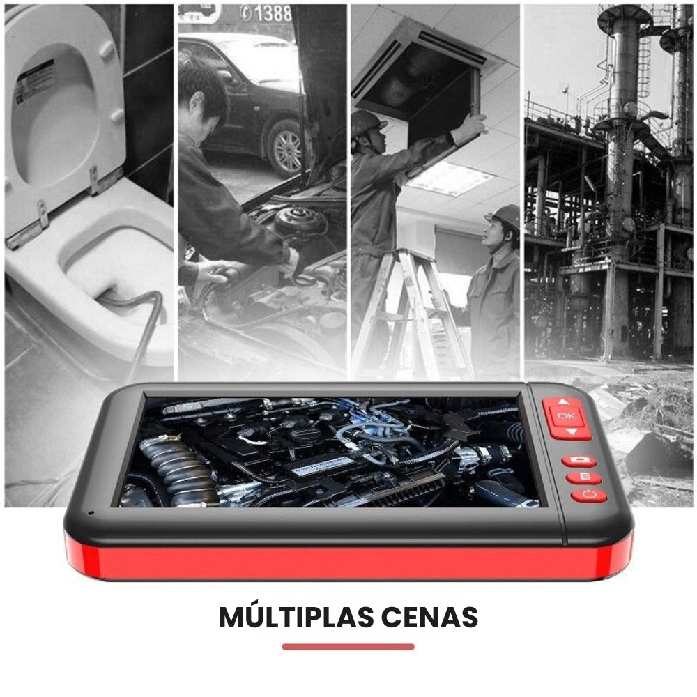 Boroscópio Industrial Câmera HD 8mm À Prova D'Água