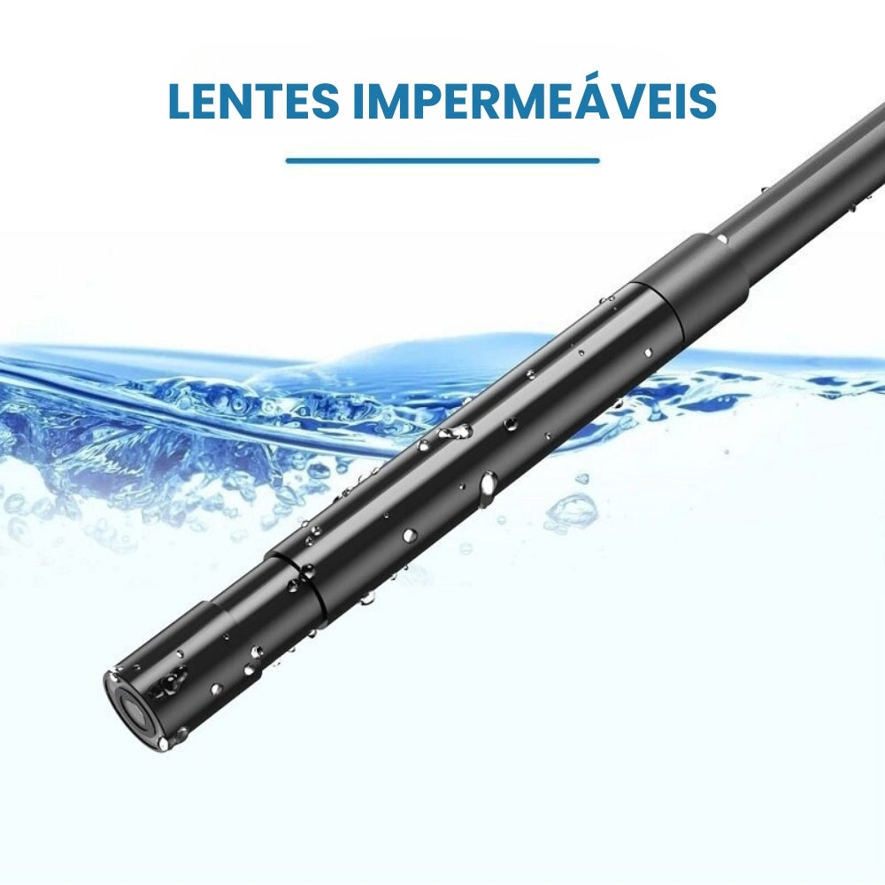 Boroscópio Industrial Câmera HD Impermeável Bateria de 2600mAh
