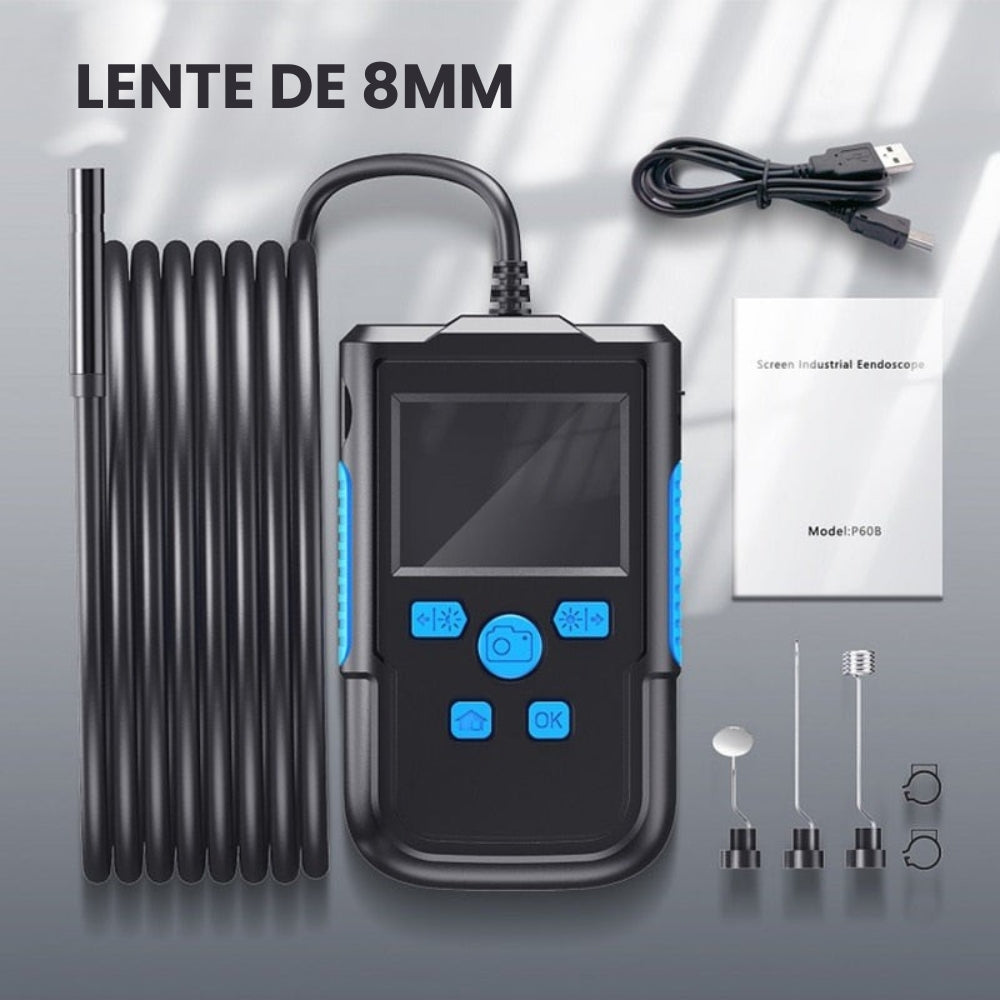 Boroscópio Industrial Câmera HD Impermeável Bateria de 2600mAh