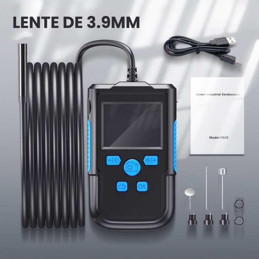 Boroscópio Industrial Câmera HD Impermeável Bateria de 2600mAh