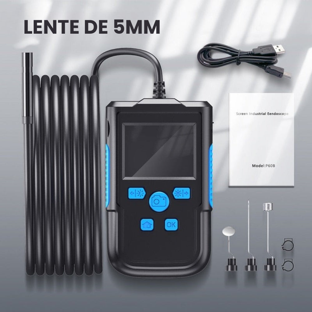 Boroscópio Industrial Câmera HD Impermeável Bateria de 2600mAh
