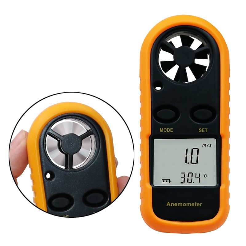 Anemômetro Digital Portátil Medidor de Velocidade do Vento Paraglider Kite Drone