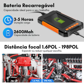 Câmera Endoscópica com Tela 4.3 1080p Led