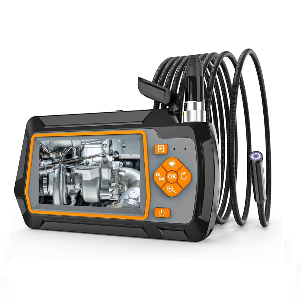 Boroscópio Industrial com Tela LCD 4.3" IPS 2.0MP 1080P HD Lente com LED 32GB TF
