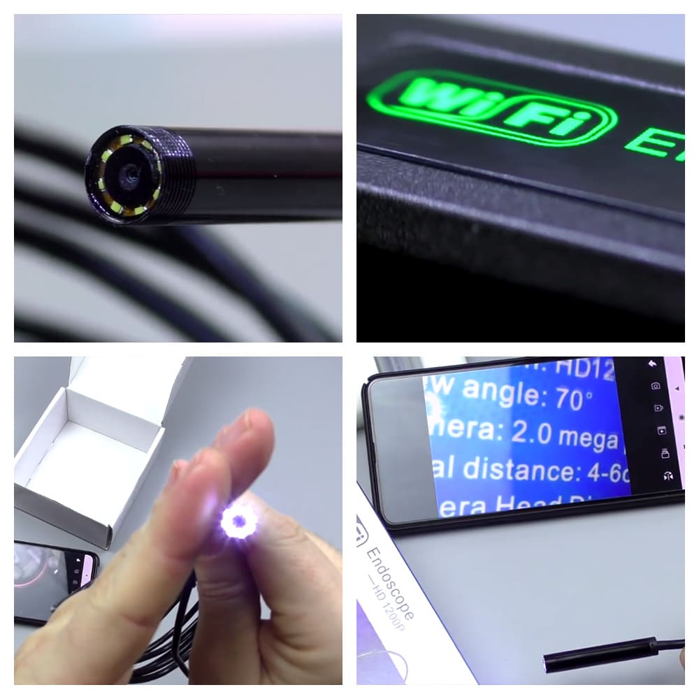 Câmera Endoscópica para Celular Iphone IOS Android WiFi HD