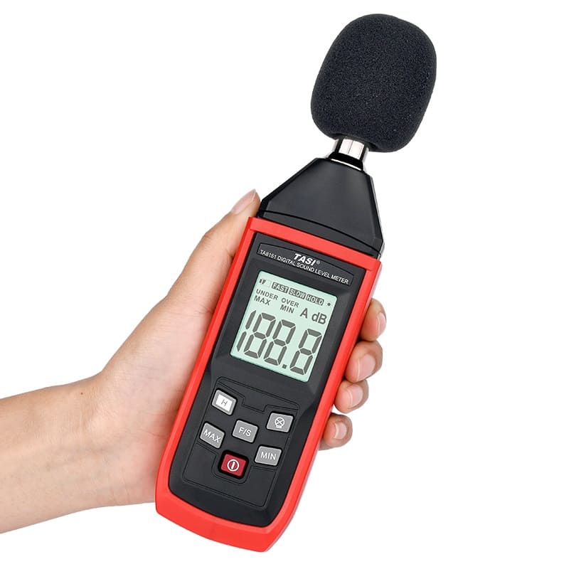 Decibelímetro Digital Medidor Monitor de Som Ruído 30-130dB Tasi TA8151