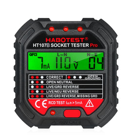 Verificador de Tensão Elétrica Testador de Tomada Com Display 90-250v Habotest