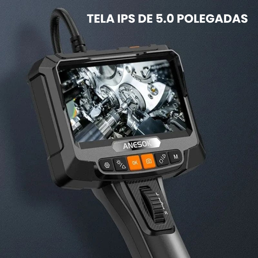 Boroscópio Industrial Automotivo Câmera Endoscópica Automática 360°
